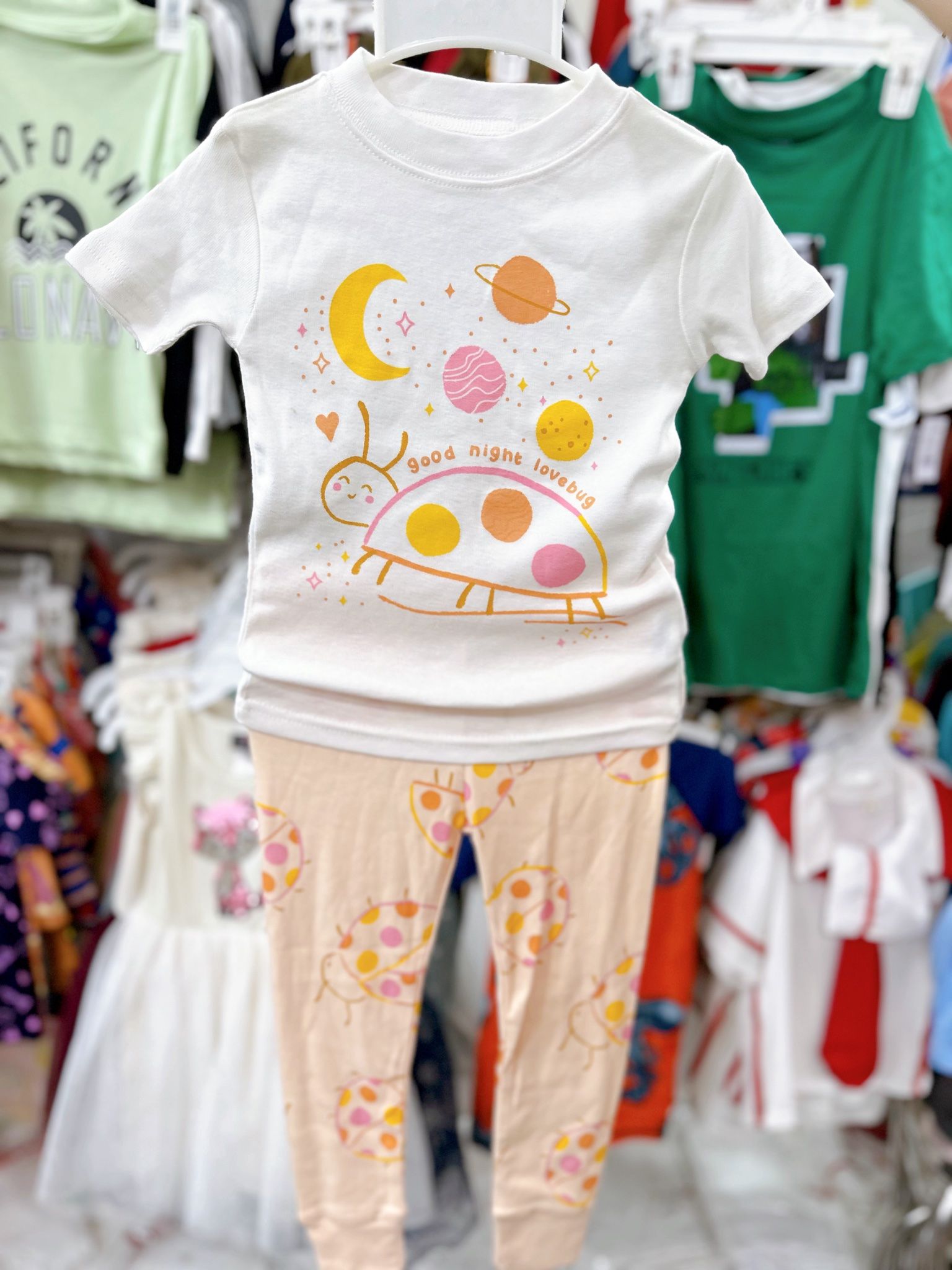 6-9kg; 14-15kg; 18-19kg Set 2 đồ bộ tay ngắn quần dài cho bé gái-S2b02G