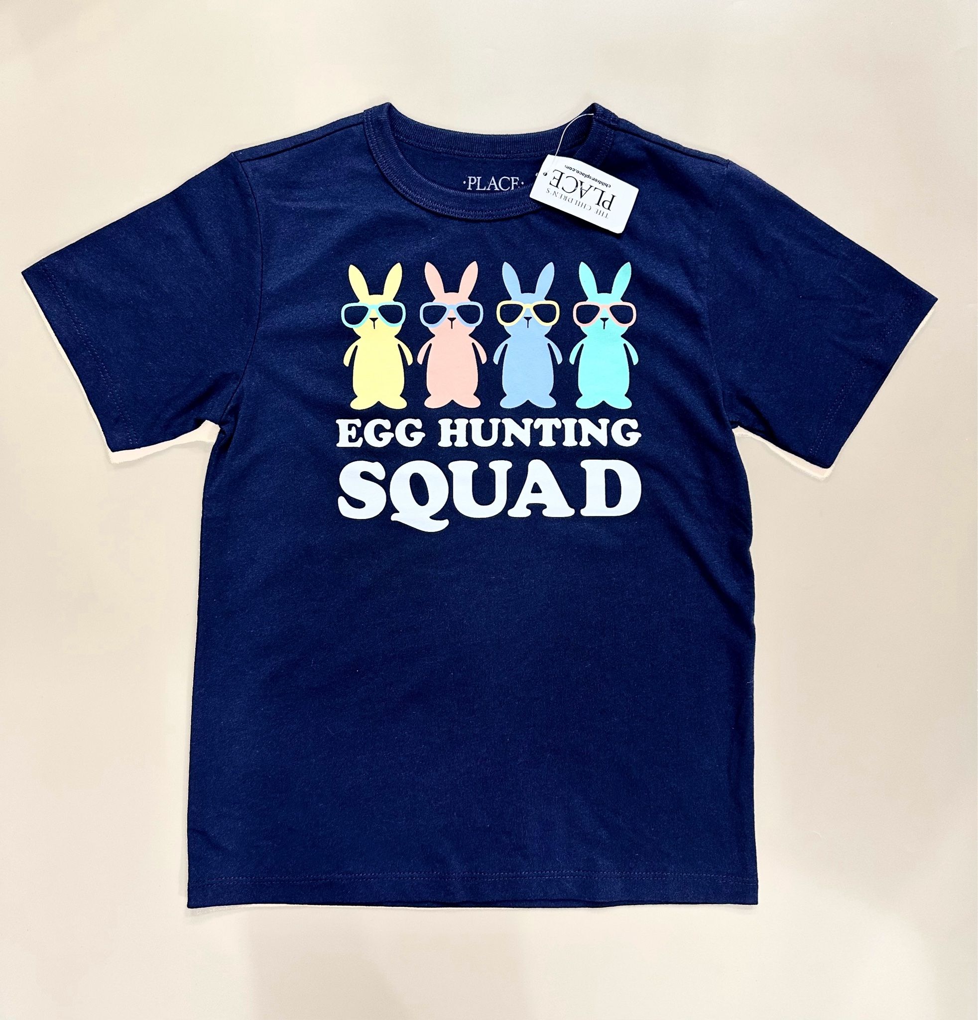 45-58kg S-XXL Áo thun tay ngắn bé trai PL- Navy bốn thỏ AT32