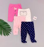  [3m-9m] Set 4 Quần Legging Bé Gái - Combo ngẫu nhiên 