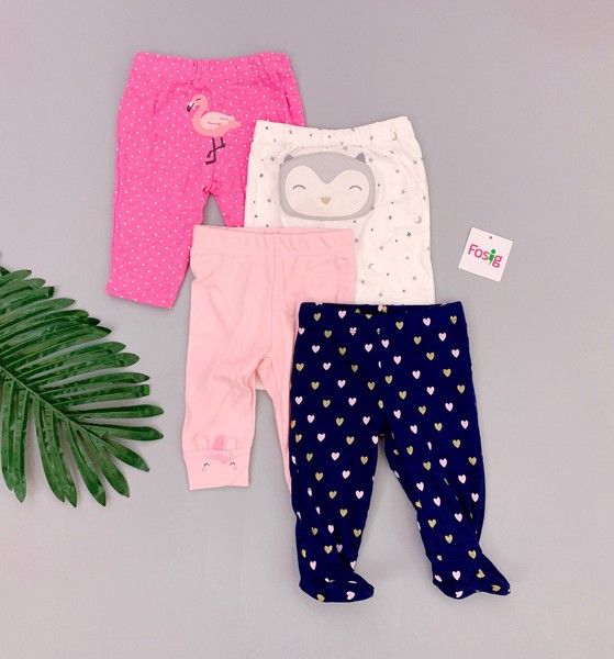  [3m-9m] Set 4 Quần Legging Bé Gái - Combo ngẫu nhiên 