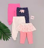  [3m-9m] Set 4 Quần Legging Bé Gái - Combo ngẫu nhiên 