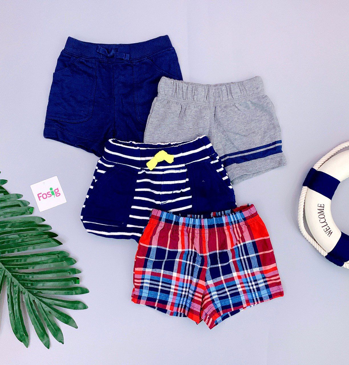  [3m-12m] Set 4 Quần Short Cter bé trai  - Combo ngẫu nhiên 