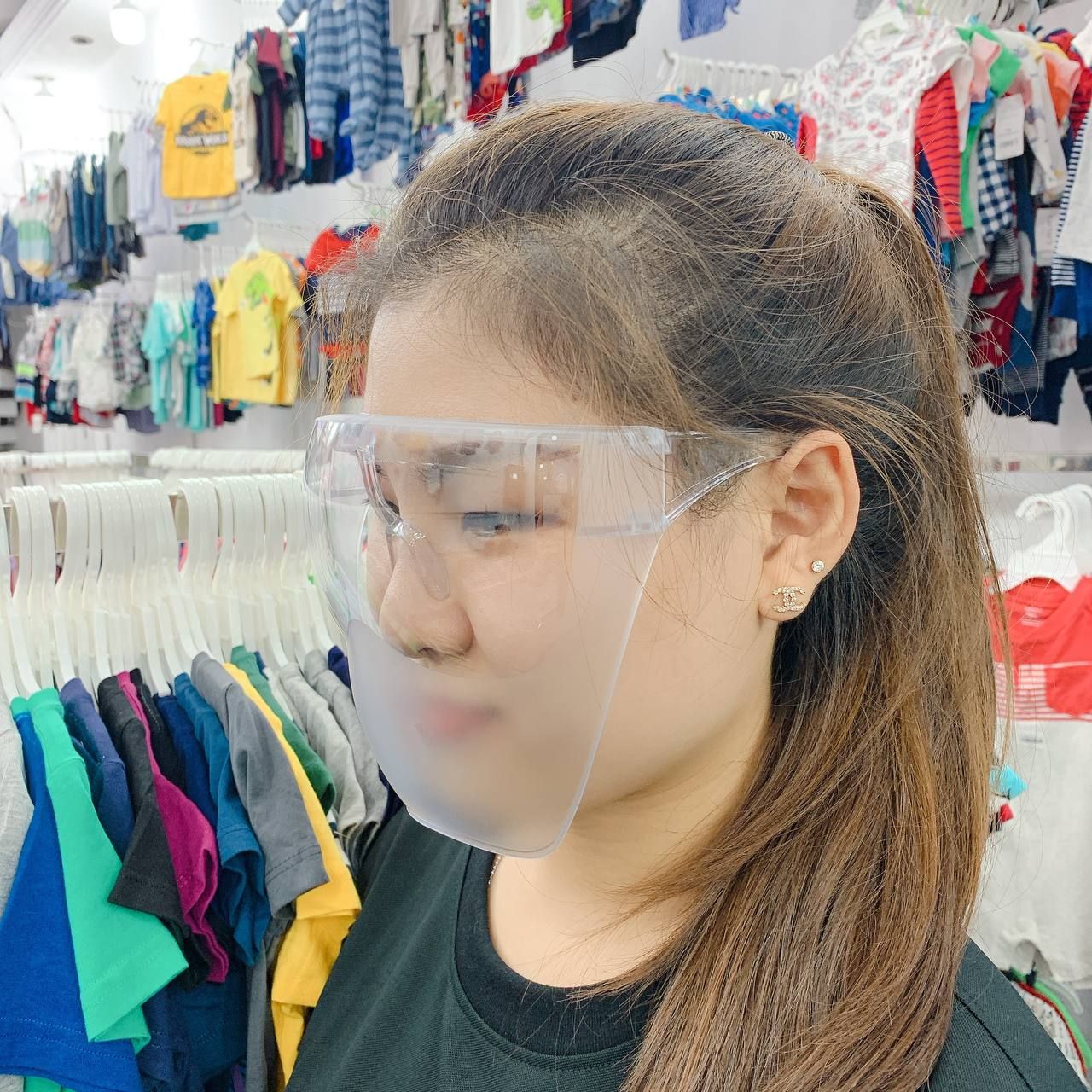 Mặt Nạ Kính Bảo Hộ Hỗ Trợ Ngừa giọt bắn - Kính Nhám