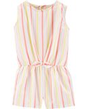  [3-6m; 12-18m] Romper JumpSuit Bé Gái Carter's - Sọc Đỏ Vàng 