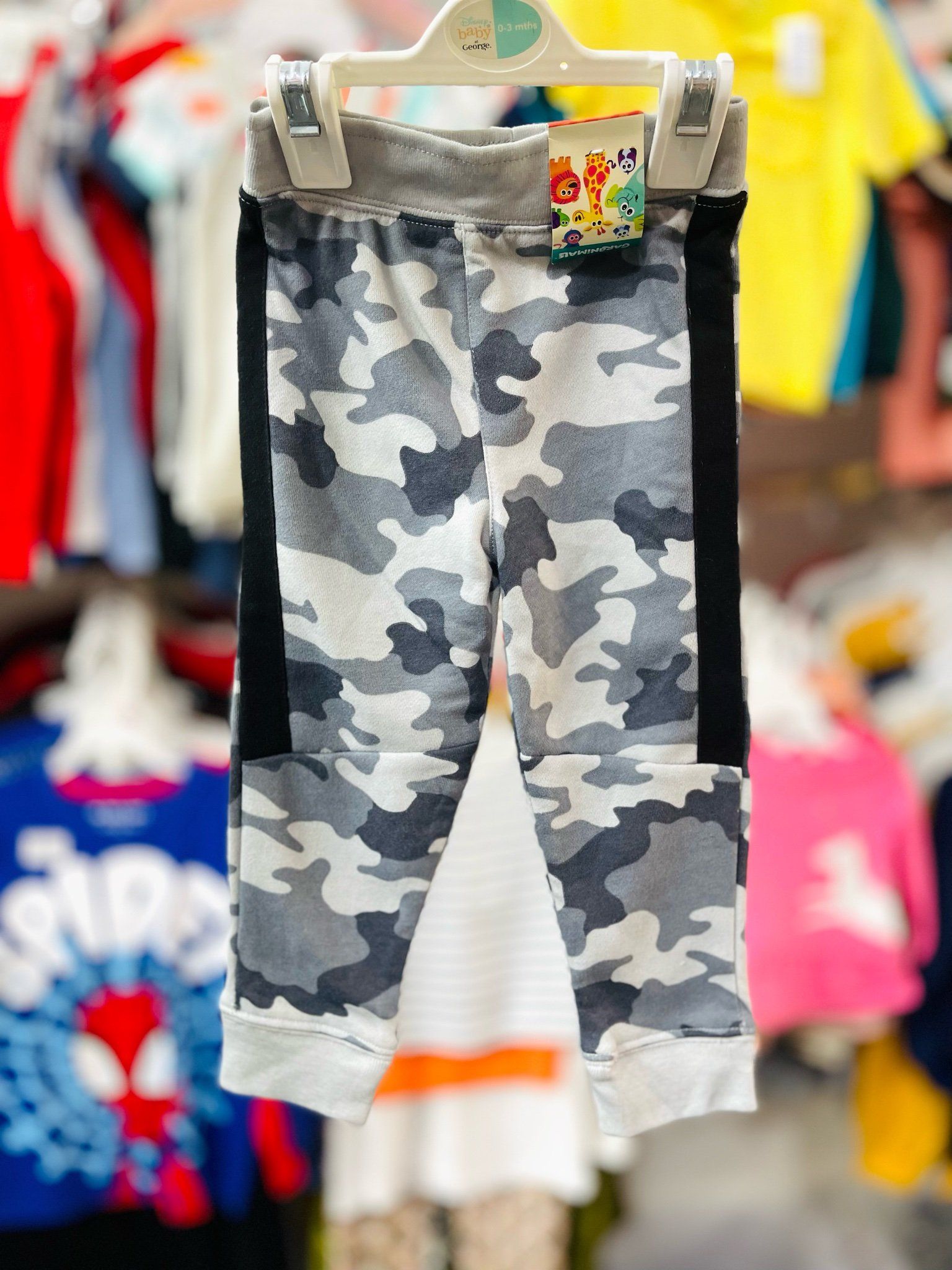2T Quần Dài Da Cá Jogger CJ Bé Trai - Xám Camo