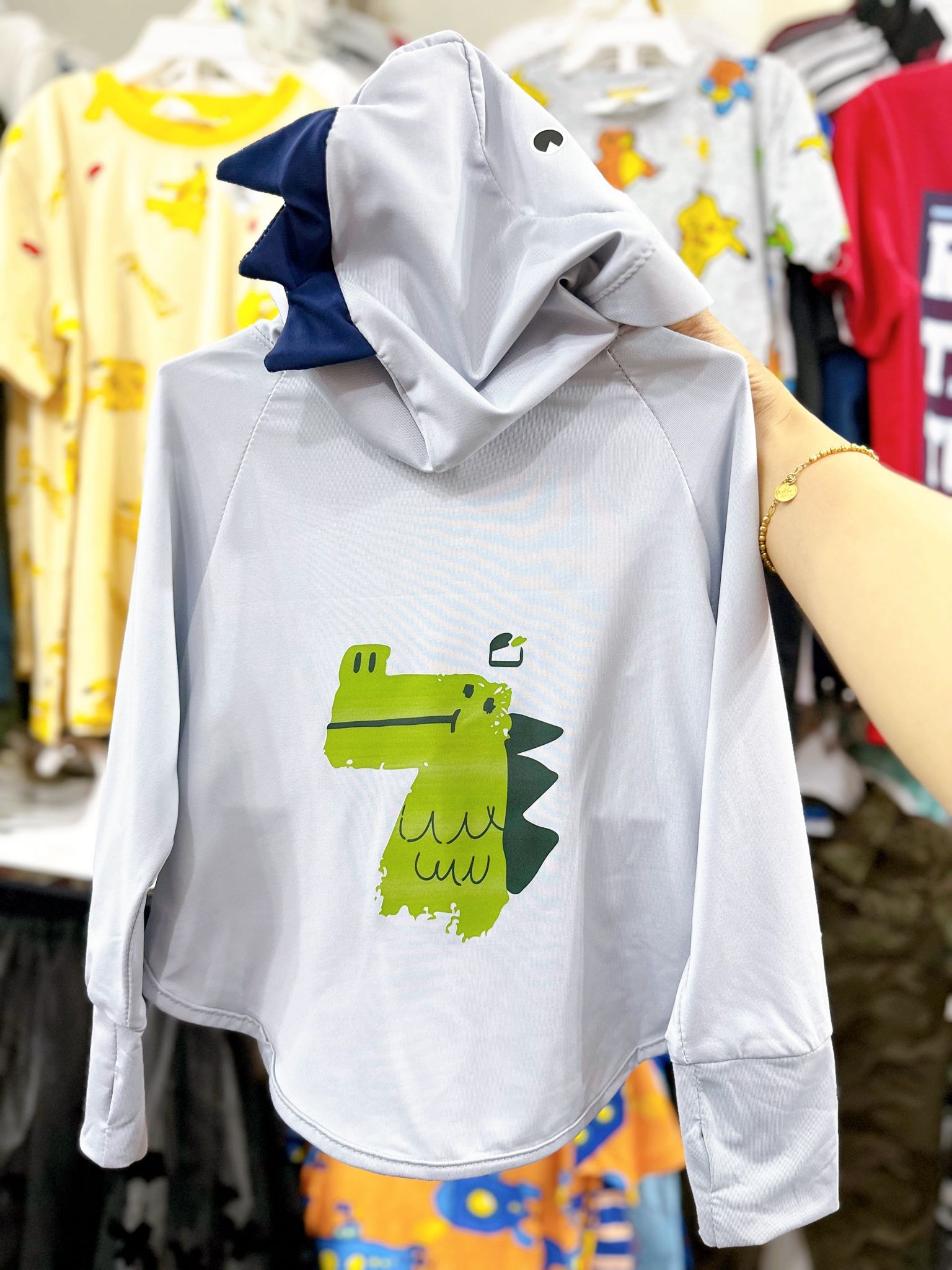 9-21kg Áo khoác vài Uni.qlo thoải mái cho bé, che nắng gió sương- Xám KL logo ACN1