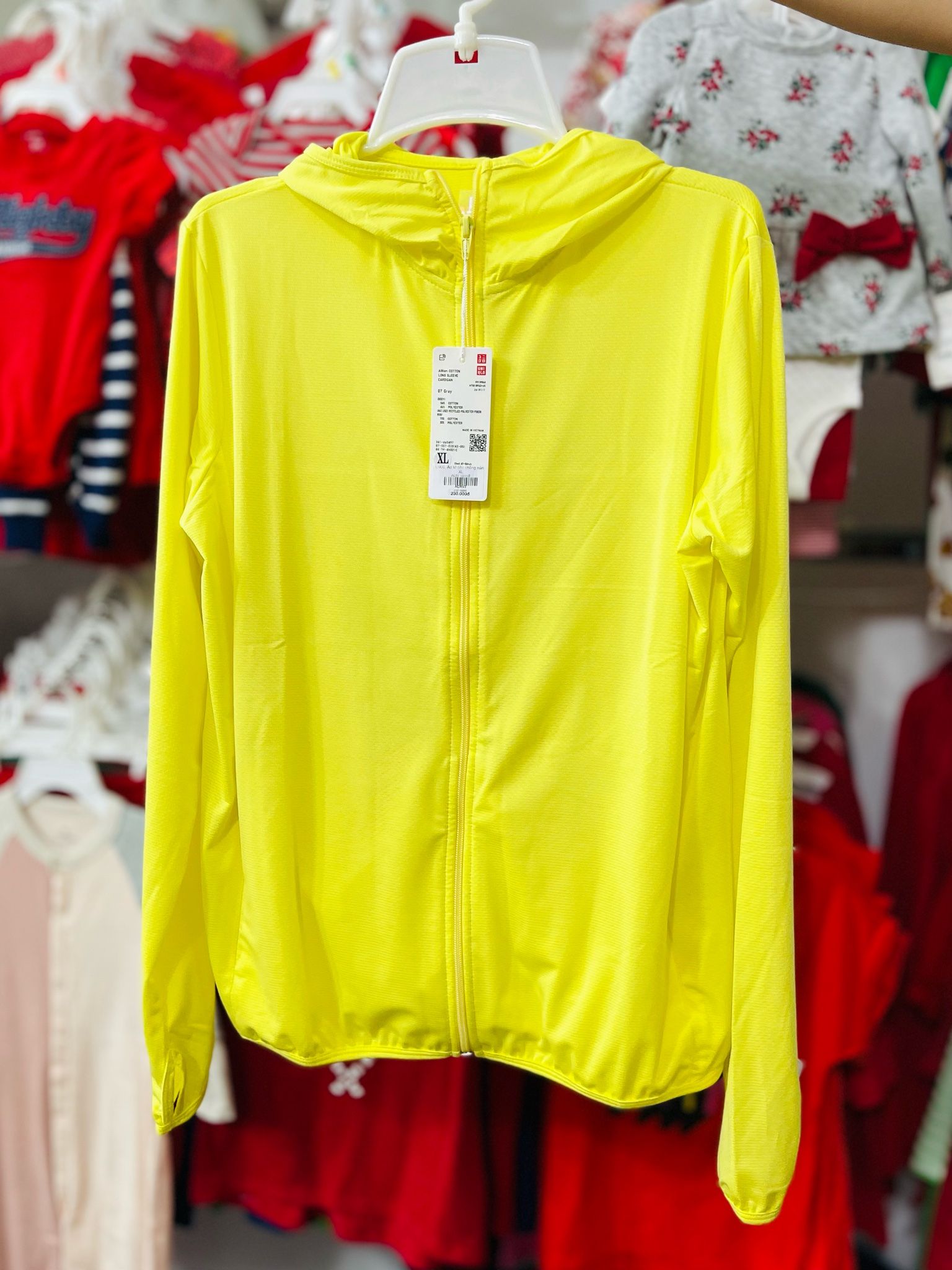 L-XXL Áo khoác chống nắng người lớn cho nữ Uni- Vàng ACN