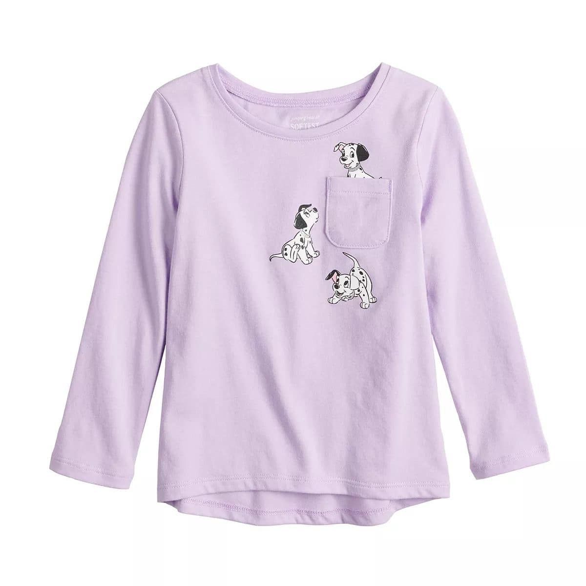 8-19kg; 12M-5T Áo thun tay dài bé gái JB- Tím chó đốm A113