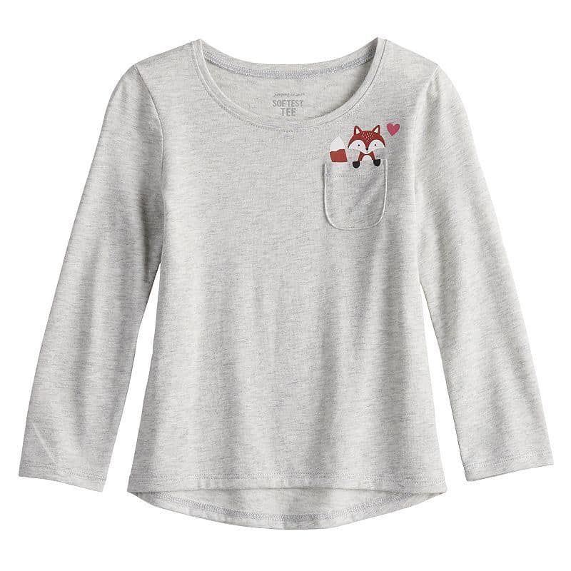 15-17kg; 3T-4T Áo thun tay dài bé gái JB- Xám cáo A113