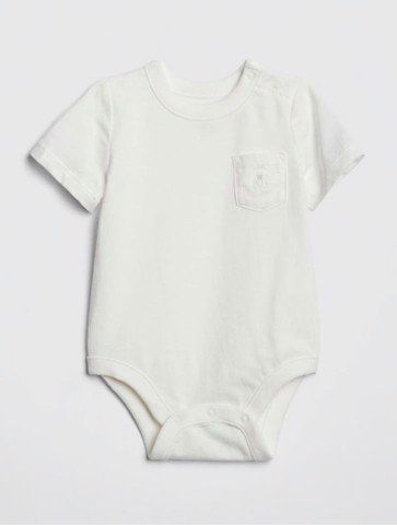  [3m-12m] Bodysuit Tay Ngắn Bé Trai GP - Trắng Gấu Trắng 