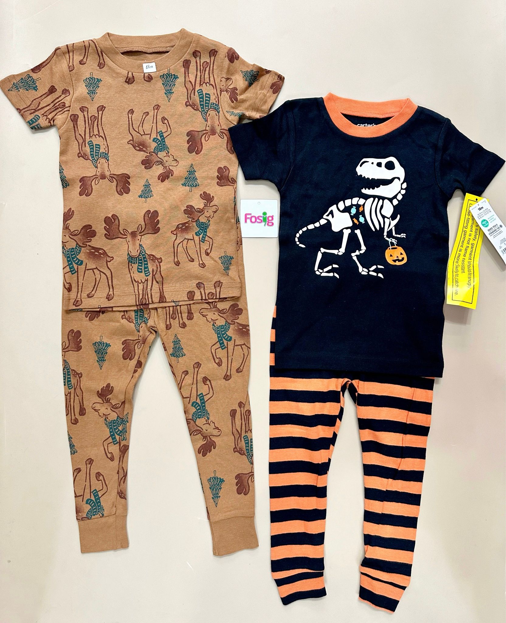 6-17kg; 28-30kg Set 2 đồ bộ tay ngắn quần dài cho bé trai-S2b02T