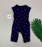  [0-6m] romper dài Jumpsuit Bé Gái - Navy Hoa 