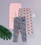  [6-12m; 4-5T] Set 3 Quần legging Pl & G.p Bé Gái  - Combo ngẫu nhiên 