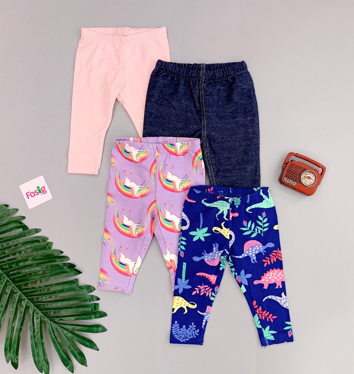  [3m-9m] Set 4 Quần Legging Bé Gái - Combo ngẫu nhiên 