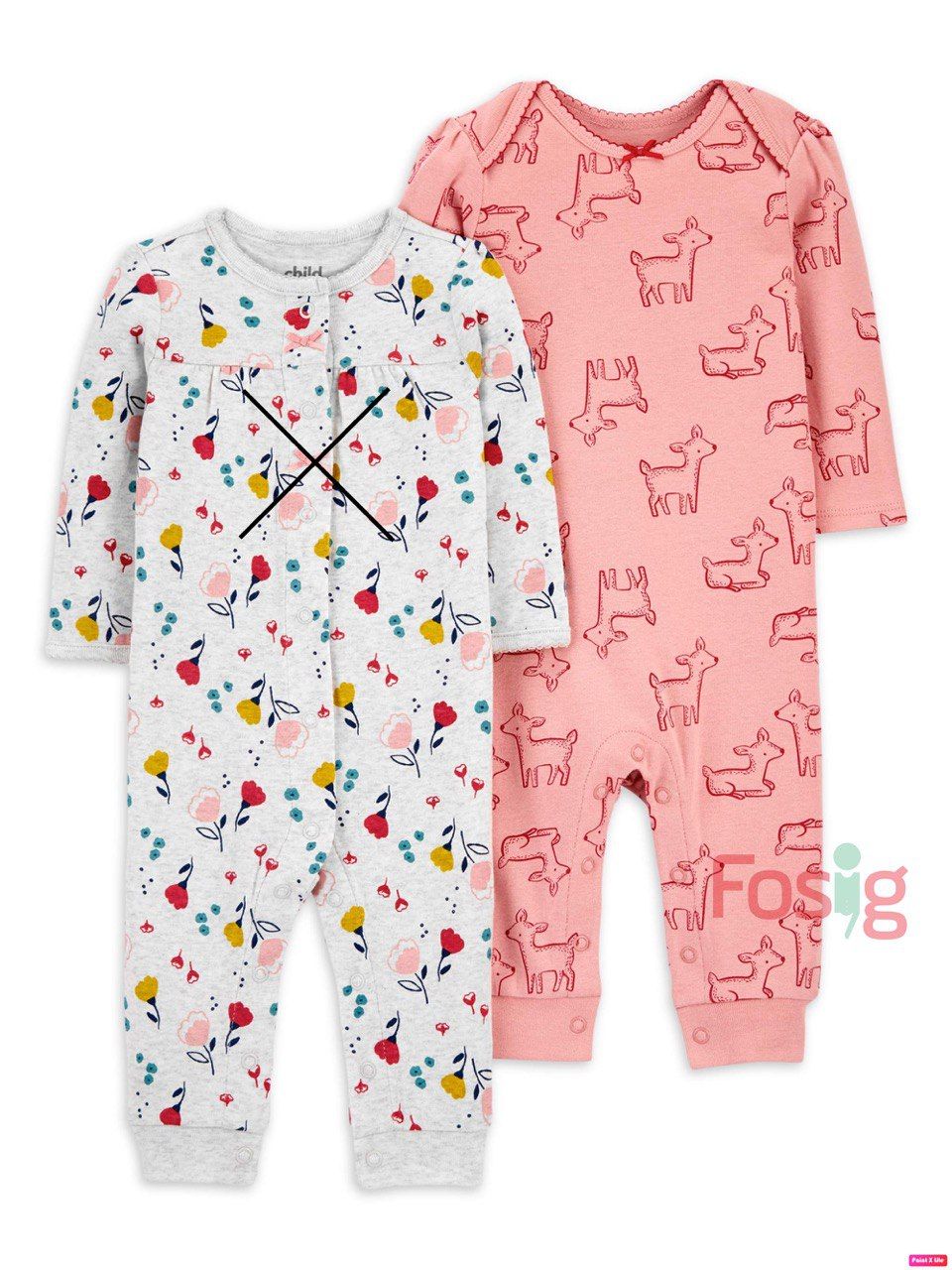 Sleepsuit Bé Gái Carter's - Hồng/Nai