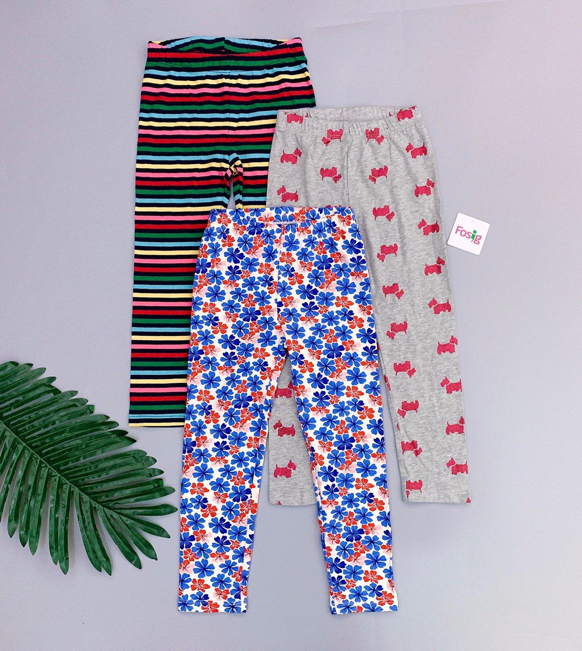  [6-12m; 4-5T] Set 3 Quần legging Pl & G.p Bé Gái  - Combo ngẫu nhiên 