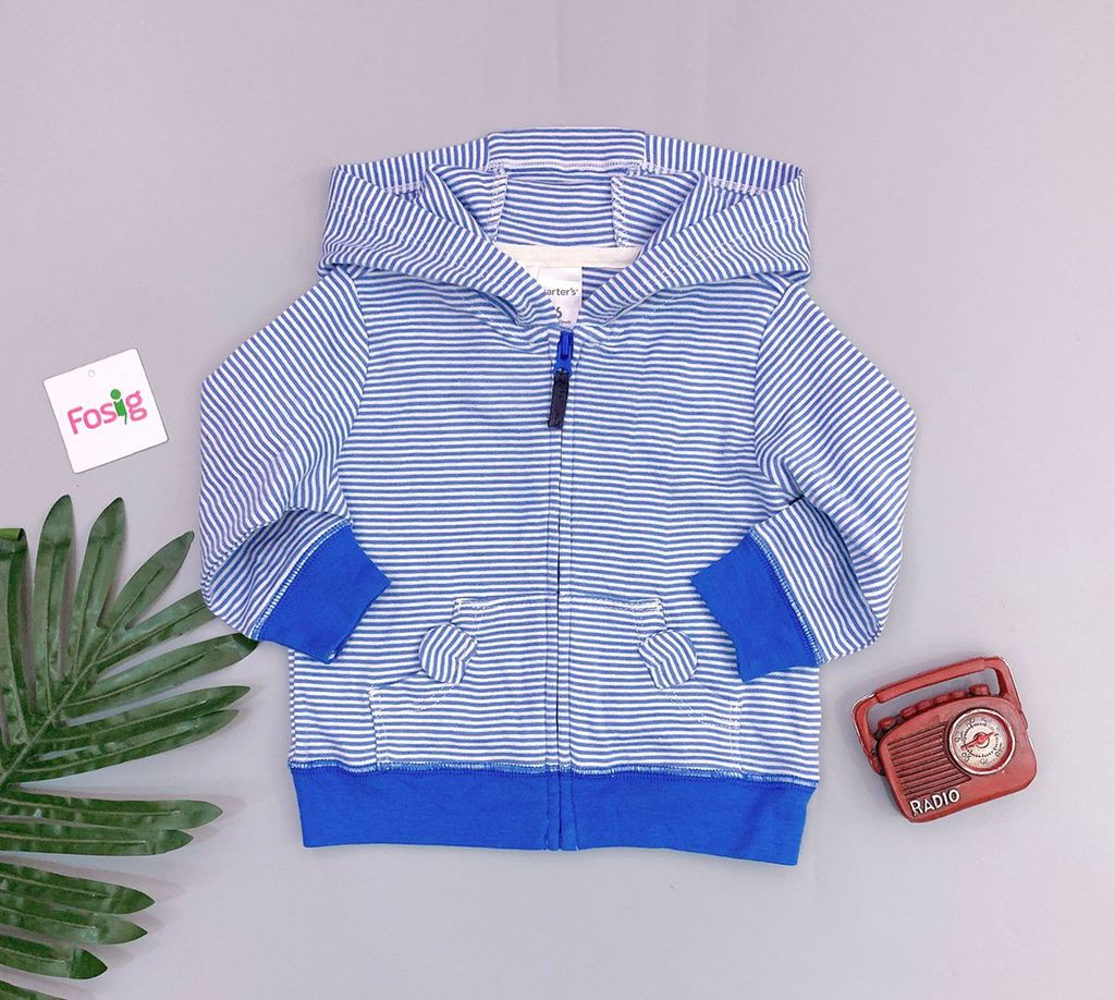  [6M] Áo Khoác Cotton Bé Trai Cter - Sọc Xanh Trời 