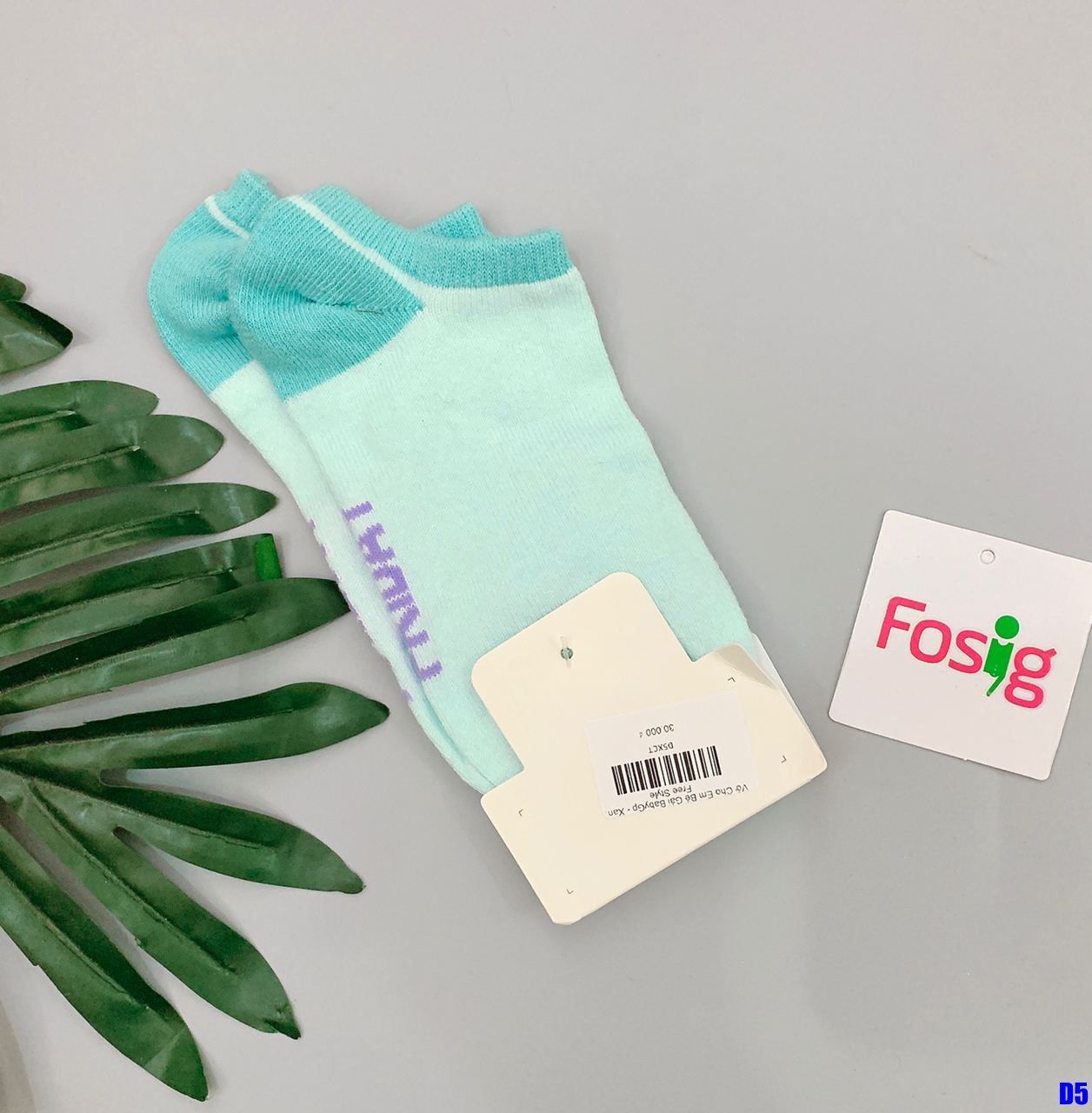 Vớ Cho Em Bé Gái BabyGp - Xanh Chữ Tím