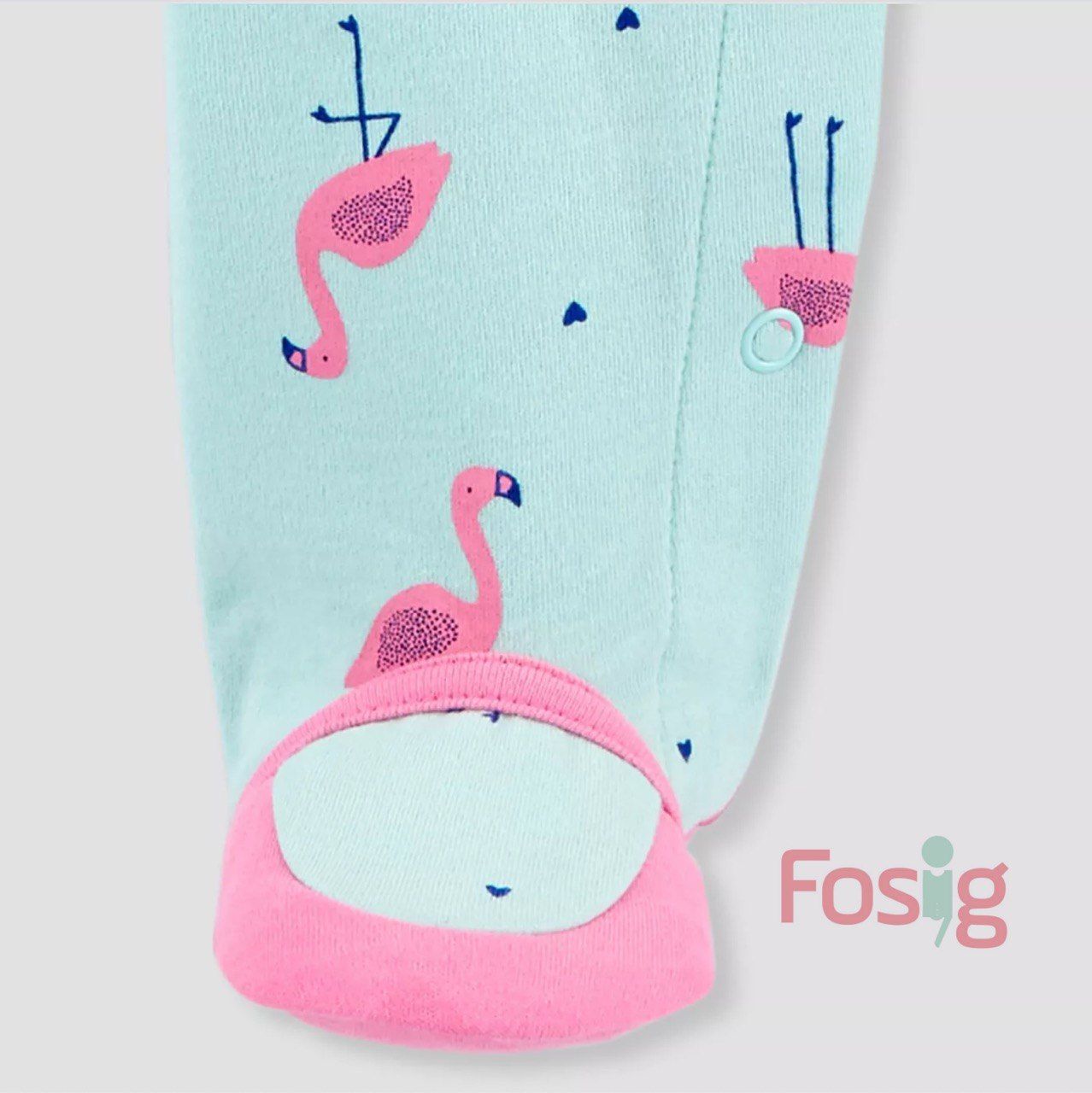 Sleepsuit Bé Gái Carter's - Xanh Ngọc/Hạc