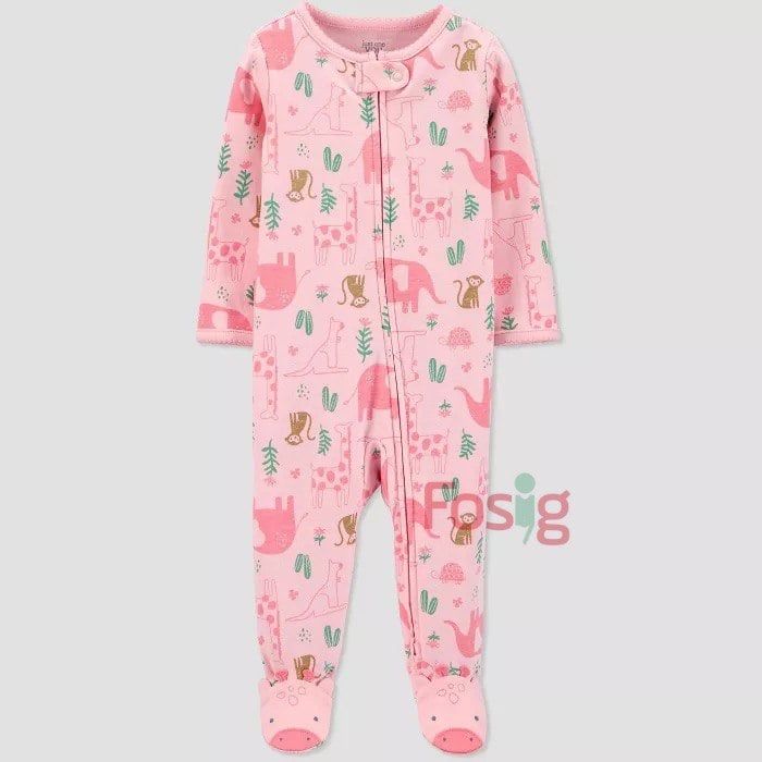 Sleepsuit Bé Gái Carter's - Hồng/Thú Hồng