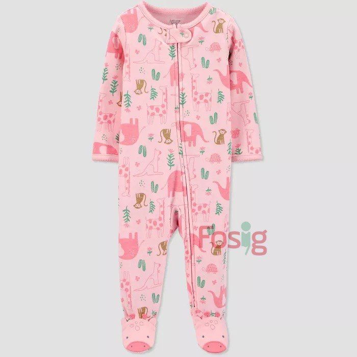 Sleepsuit Bé Gái Carter's - Hồng/Thú Hồng