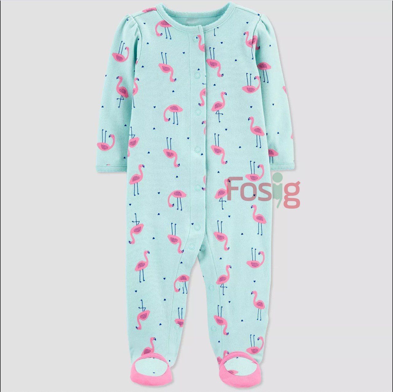 Sleepsuit Bé Gái Carter's - Xanh Ngọc/Hạc