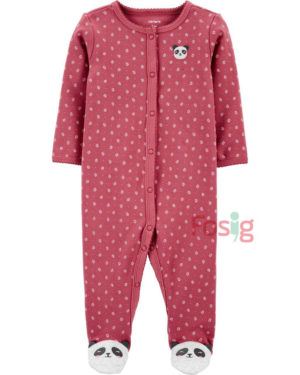 Sleepsuit Bé Gái Carter's - Hồng Nâu/Gấu