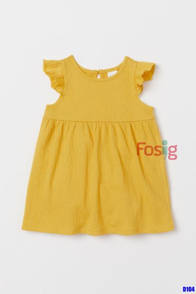  [3-6m; 12-18m] Đầm Thun Cotton Bé Gái HM - Vàng CT 