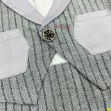  [7-8kg] Set Giả Vest Công Tử Bé Trai BGB - Xám Sọc Đen F2000 