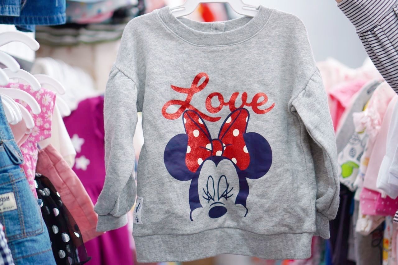  [18m-24m] Áo Da Cá Tay Dài bé Gái GP - Xám Love Mickey 