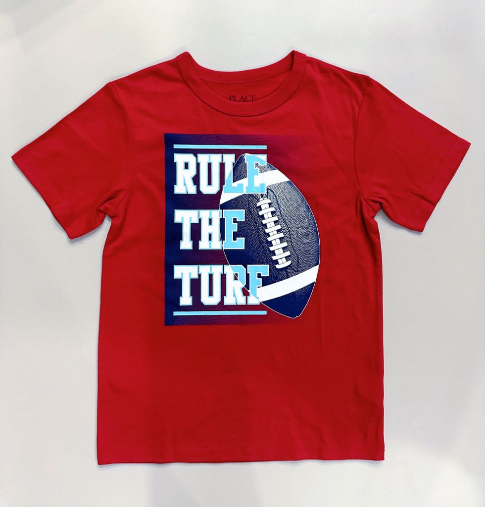 17-23kg S Áo thun tay ngắn bé trai PL- Đỏ Rule The.Turf AT32