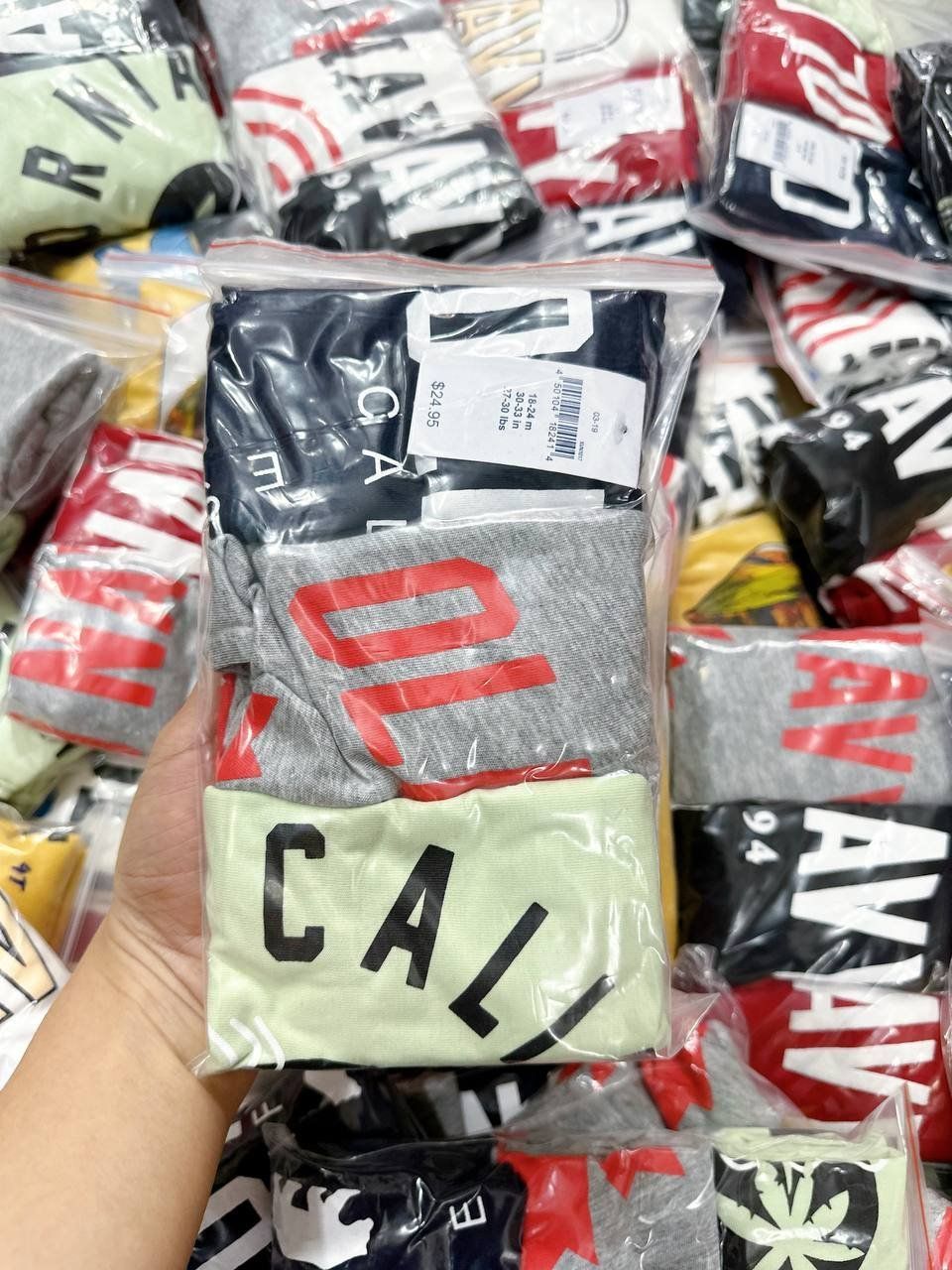 9-20kg Set 3 áo thun bé trai xuất khẩu ON tay ngắn - S3A16