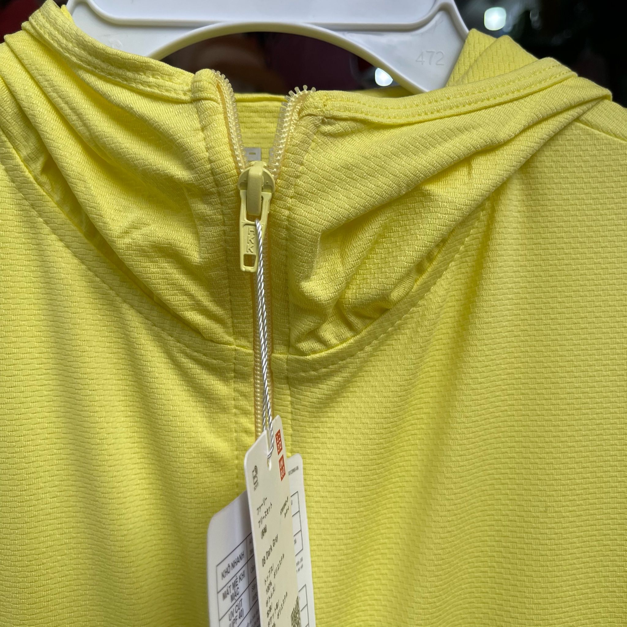 L-XXL Áo khoác chống nắng người lớn cho nữ Uni- Vàng ACN