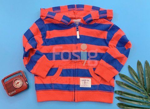  [6M] Áo Khoác Cotton Bé Trai Cter - Sọc Đỏ Xanh 