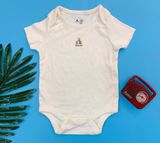  [3-6m] Bodysuit Tay Ngắn Bé Trai GP - Kem Gấu Nâu 