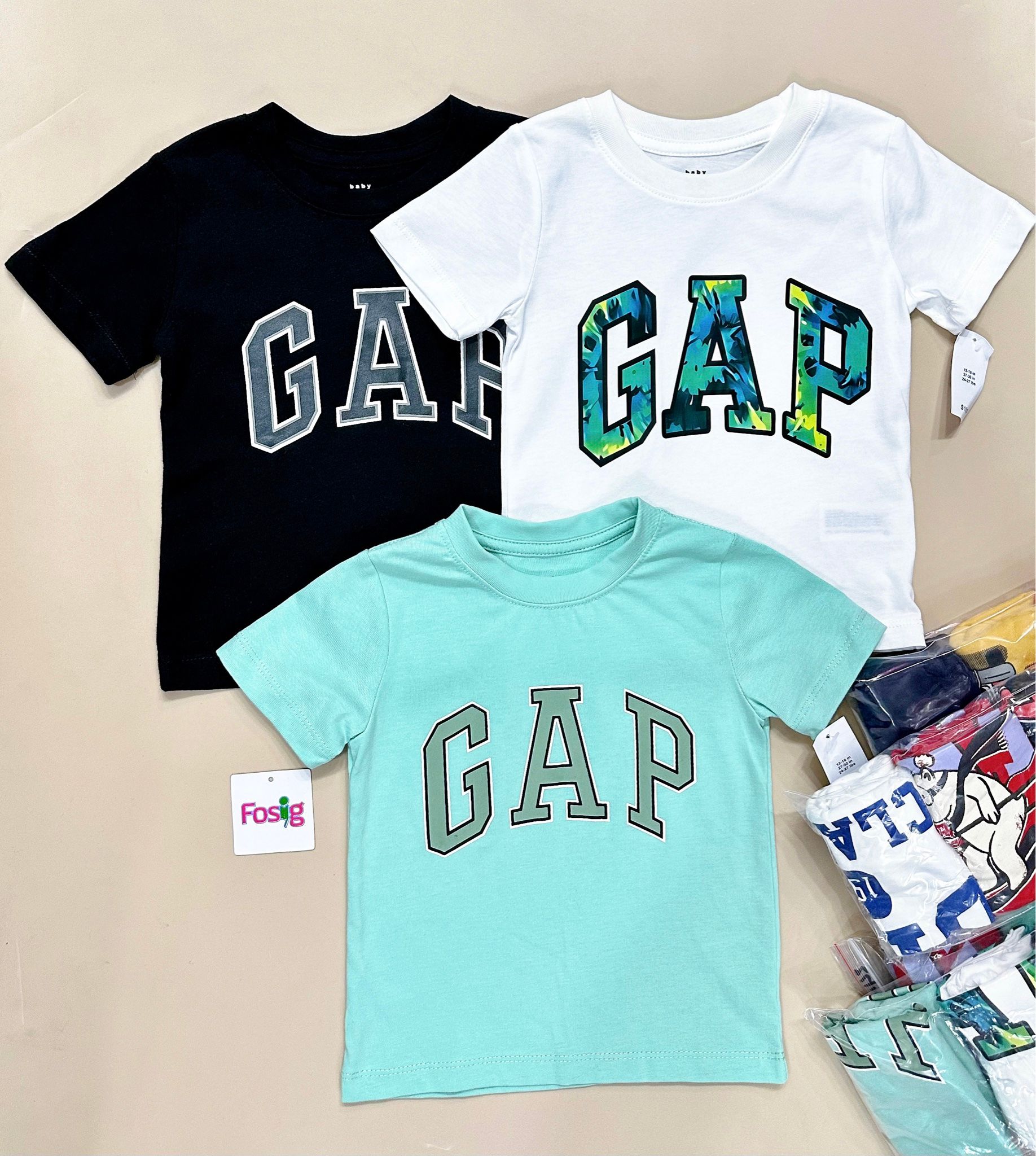 9-18kg Set 3 áo thun tay ngắn bé trai GP sang xịn mịn- S3A15