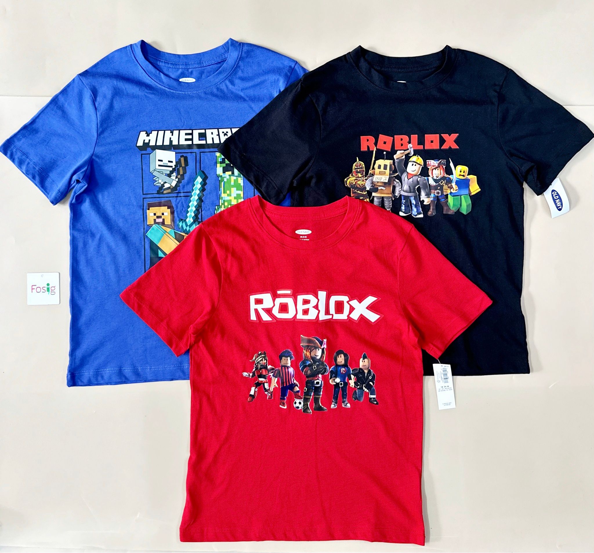 25-30kg; 35-45kg XS-2XL Set 3 áo ROBLOX, áo minecraft tay ngắn xịn. Tự tin, Cực ngầu- S3A17
