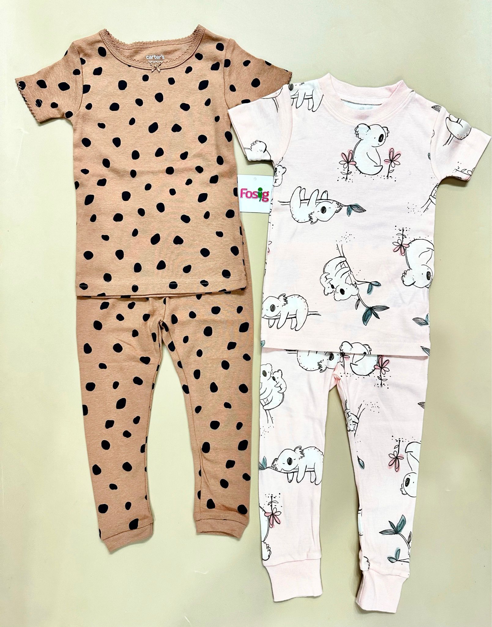 6-9kg; 14-15kg; 18-19kg Set 2 đồ bộ tay ngắn quần dài cho bé gái-S2b02G