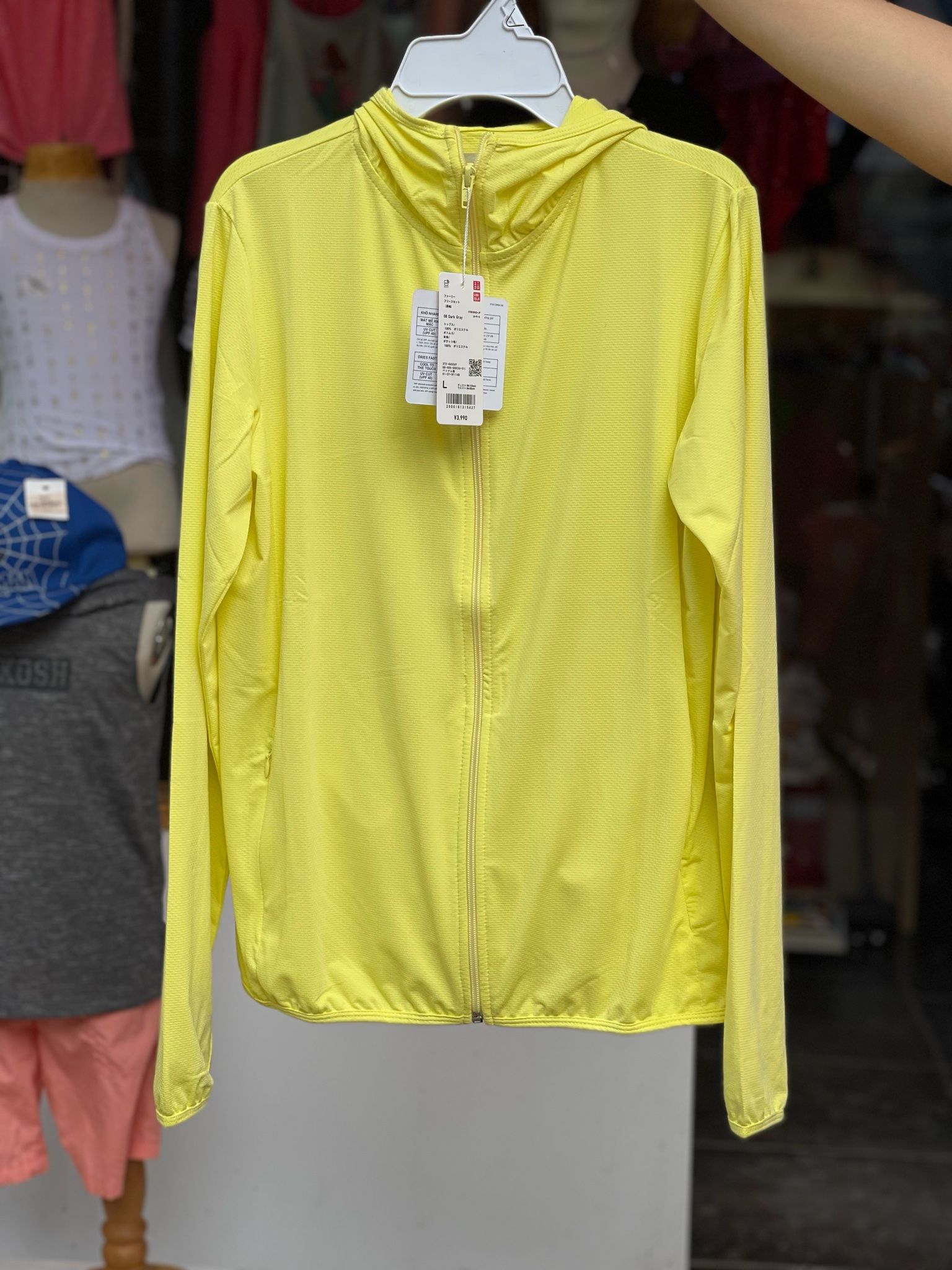L-XXL Áo khoác chống nắng người lớn cho nữ Uni- Vàng ACN