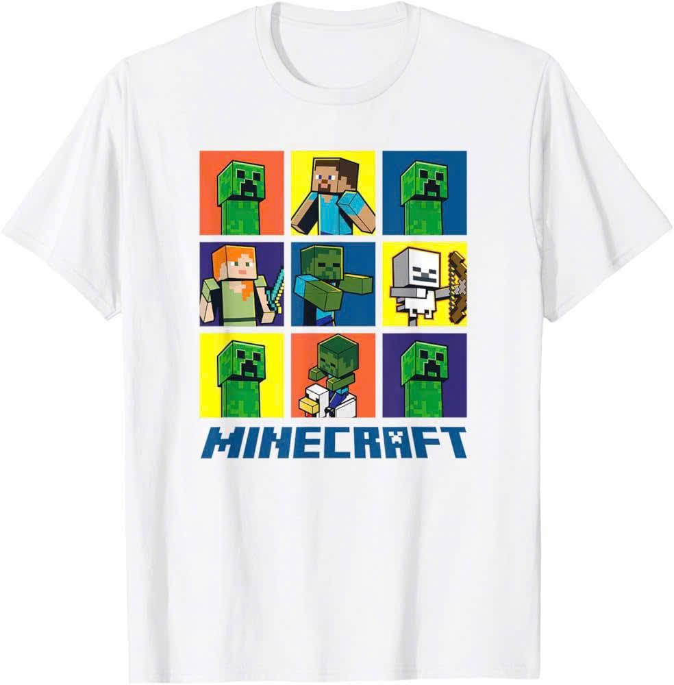 25-30kg; 35-45kg XS-2XL Set 3 áo ROBLOX, áo minecraft tay ngắn xịn. Tự tin, Cực ngầu- S3A17
