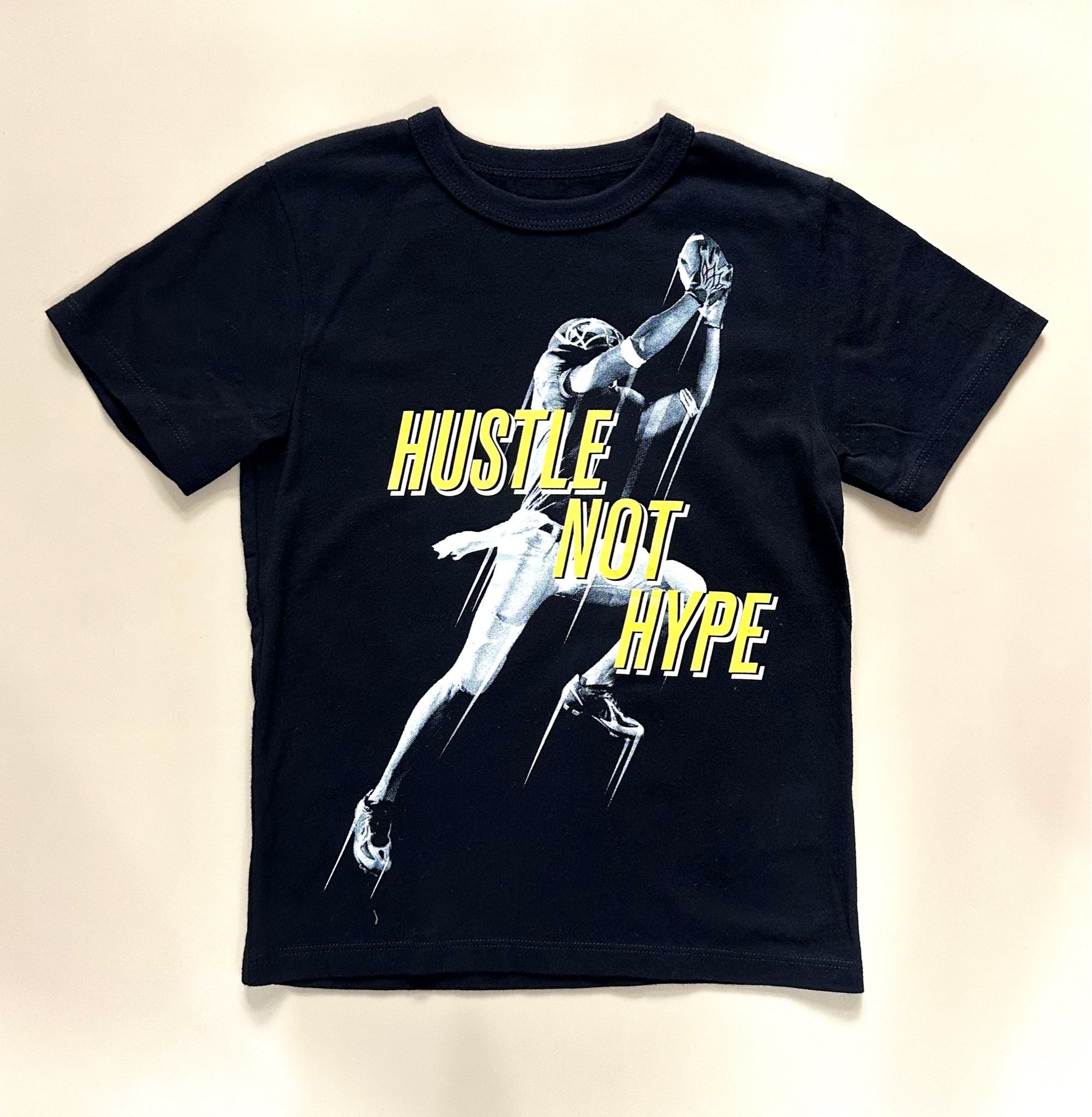 14-58kg XS-XXL Áo thun tay ngắn bé trai PL- Đen Hustle Not.Hype AT32