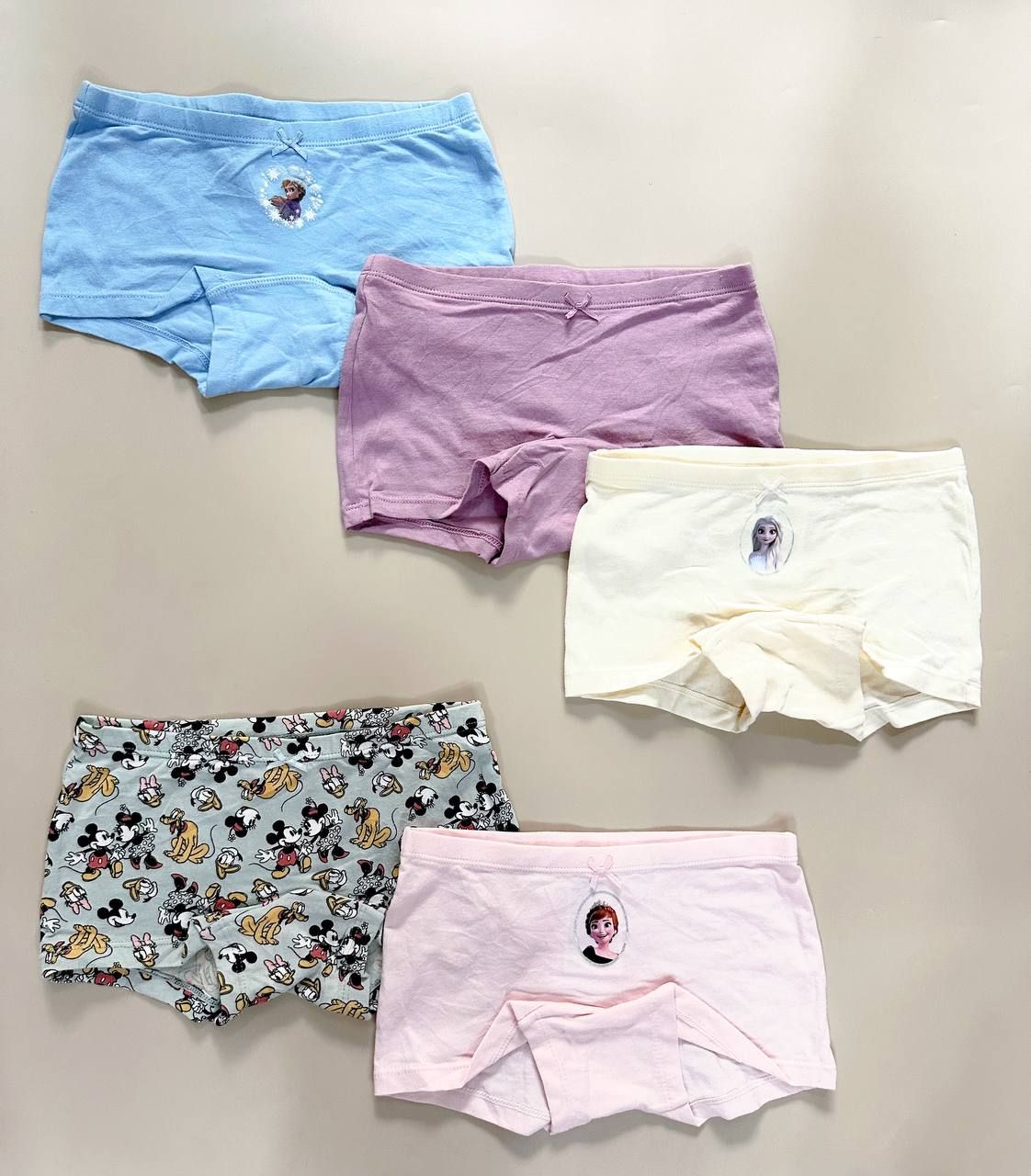 7-11kg; 33-40kg Set 5 quần chip đùi bé gái HM còn nguyên tem mạc- QC3 (nhiều màu)