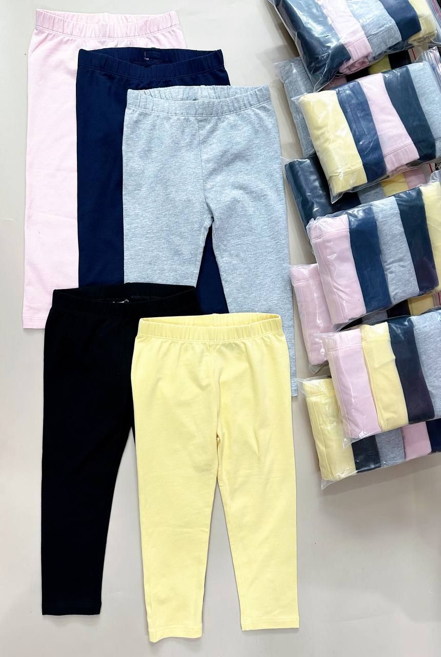 13-17kg set 5 Quần Legging GP Bé Gái - Màu Trơn dễ phối đồ