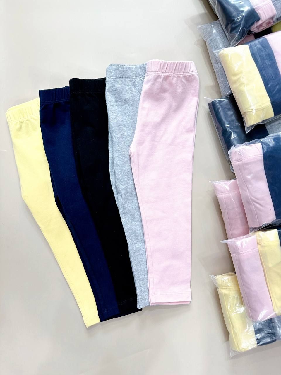 13-17kg set 5 Quần Legging GP Bé Gái - Màu Trơn dễ phối đồ