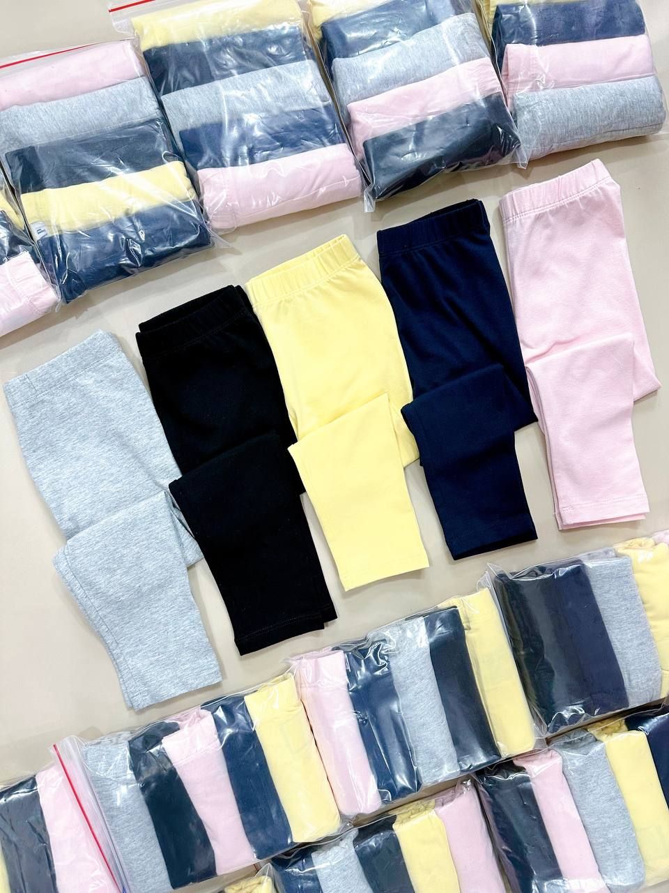 13-17kg set 5 Quần Legging GP Bé Gái - Màu Trơn dễ phối đồ