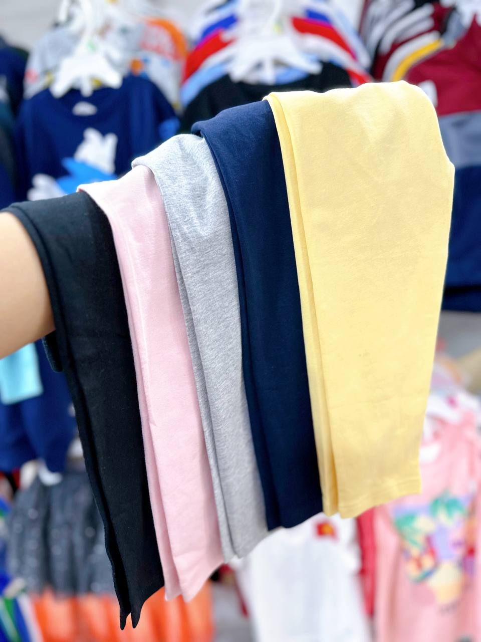 13-17kg set 5 Quần Legging GP Bé Gái - Màu Trơn dễ phối đồ
