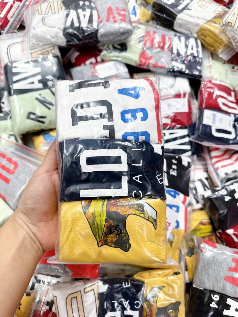 9-20kg Set 3 áo thun bé trai xuất khẩu ON tay ngắn - S3A16