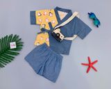  [9-10kg ; 17-21kg] Đồ Bộ YuKaTa Bé Unisex - Vàng Chim Cánh Cụt 