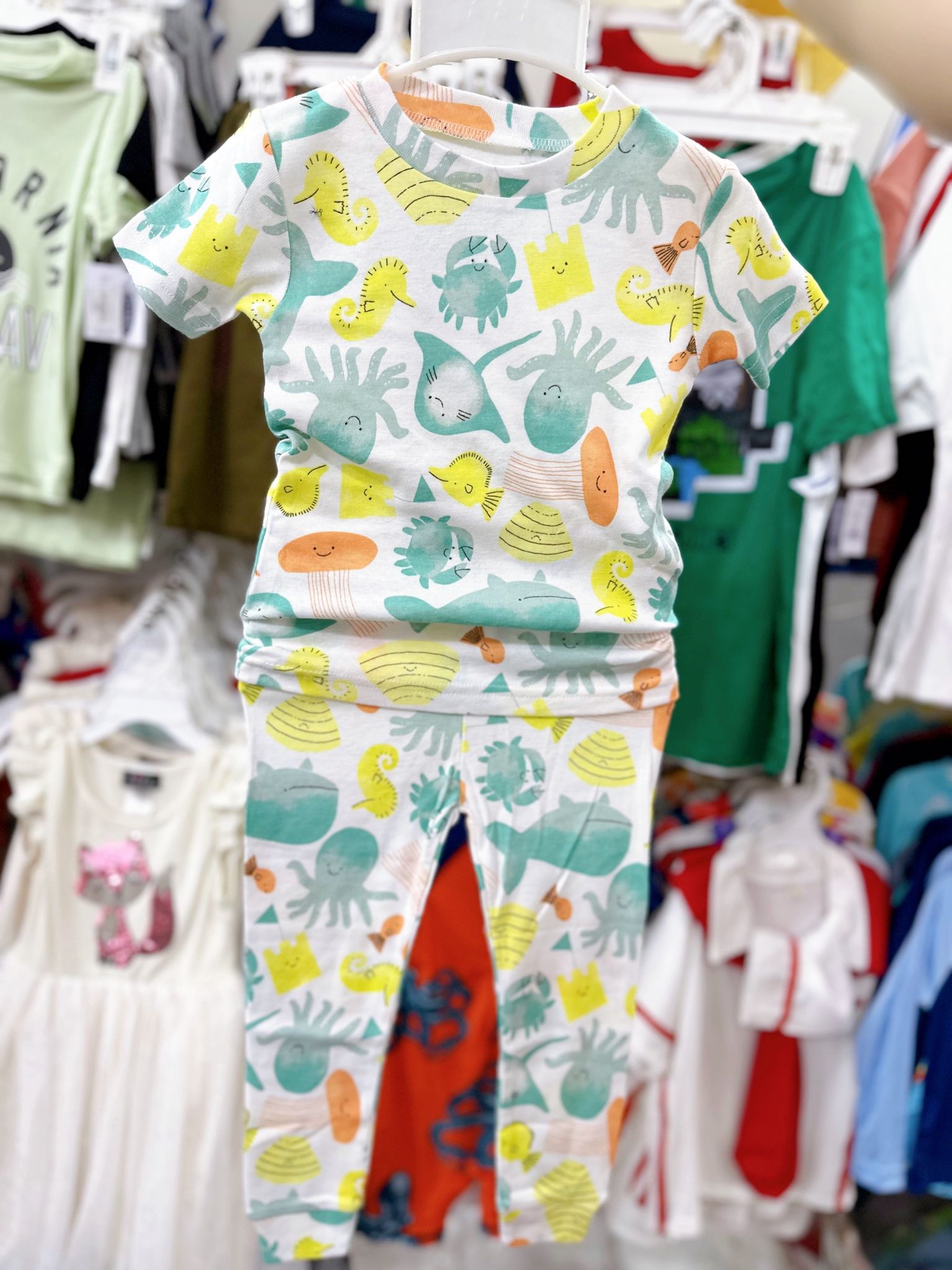 6-17kg; 28-30kg Set 2 đồ bộ tay ngắn quần dài cho bé trai-S2b02T