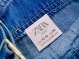  [12m-4T] Yếm Đầm Jean Bé Gái ZR - Xanh Jean Kitty 